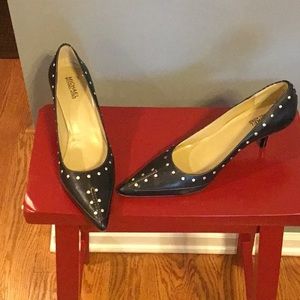 Black heels with silver studs